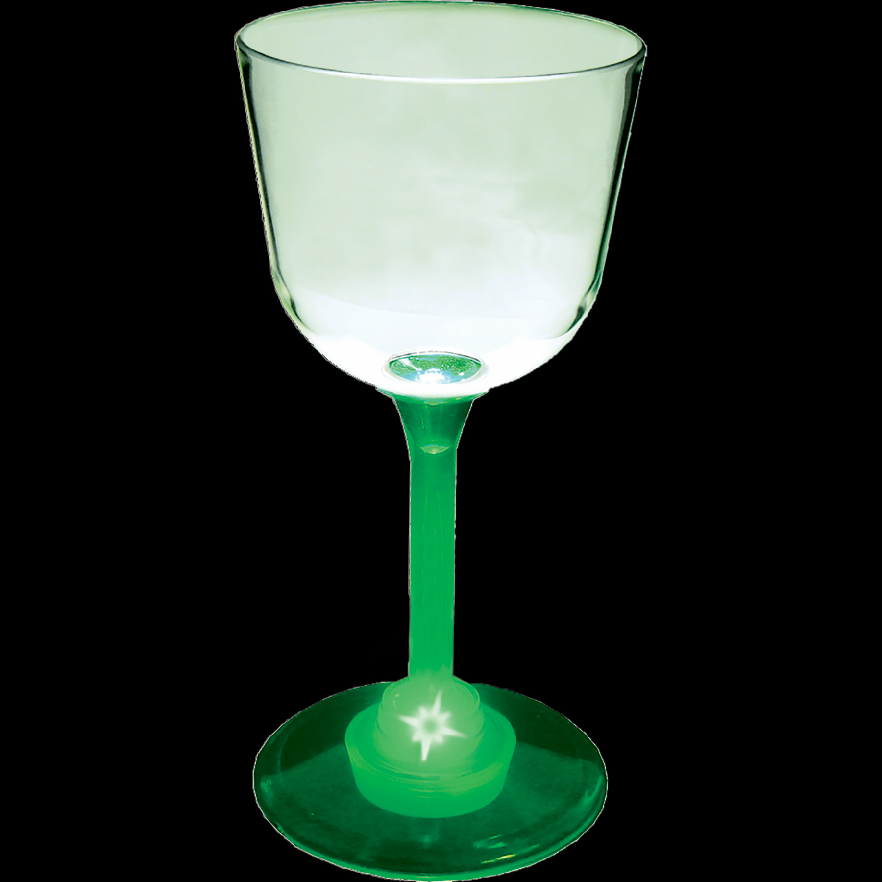 7oz Light Up Standard Stem Plastic Wine Glass