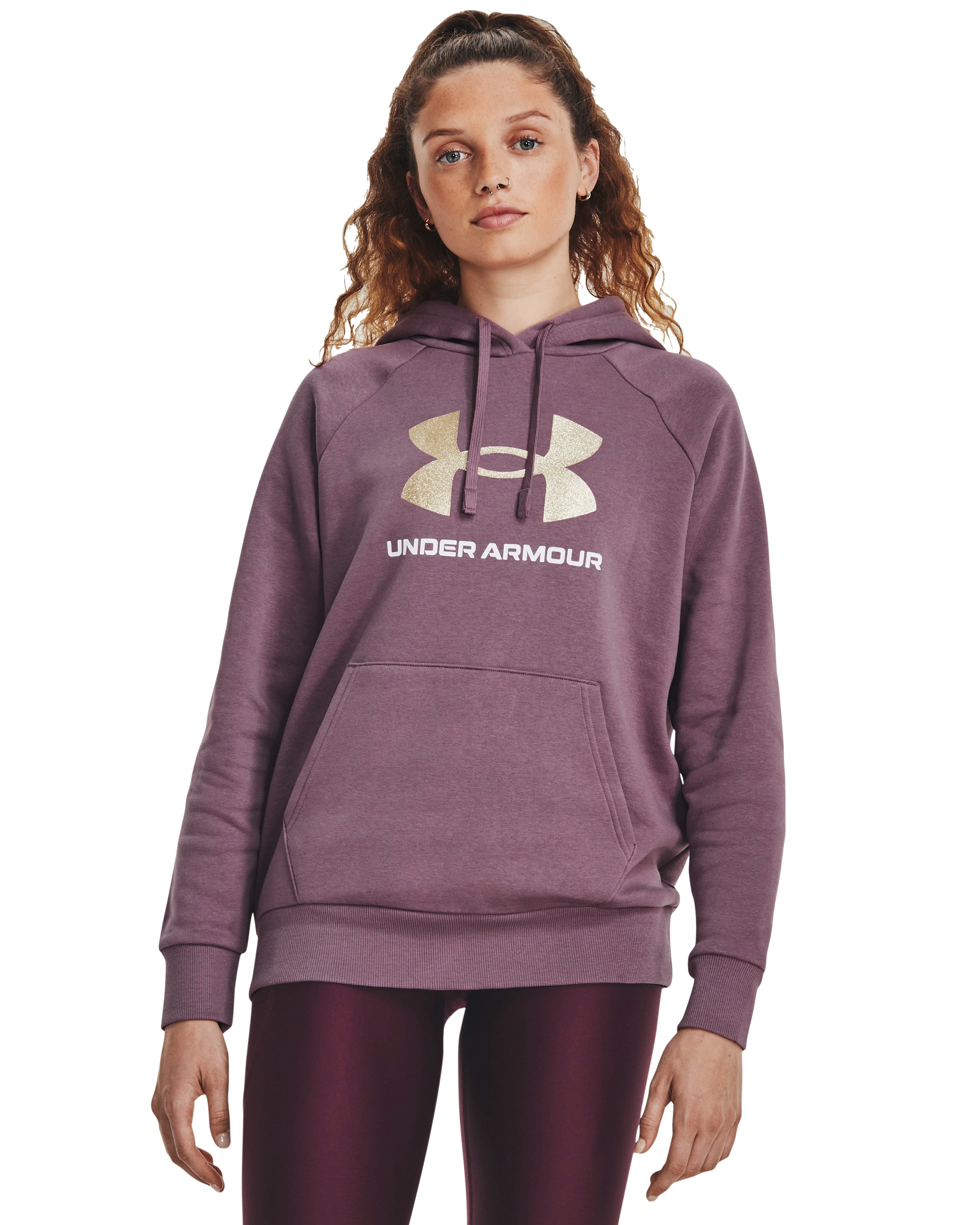 UA Rival Fleece Glitter Big Logo Women's Hoodie, custom hoodie or sweatshirt with logo imprint 5