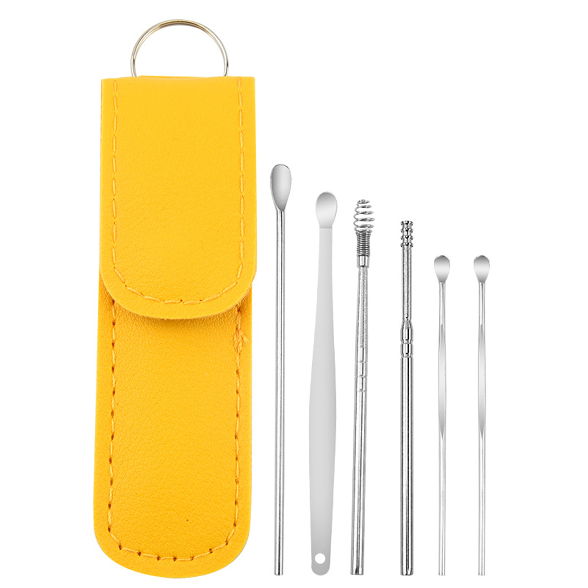 Stainless Steel Earwax Removal Kit With Pouch 7