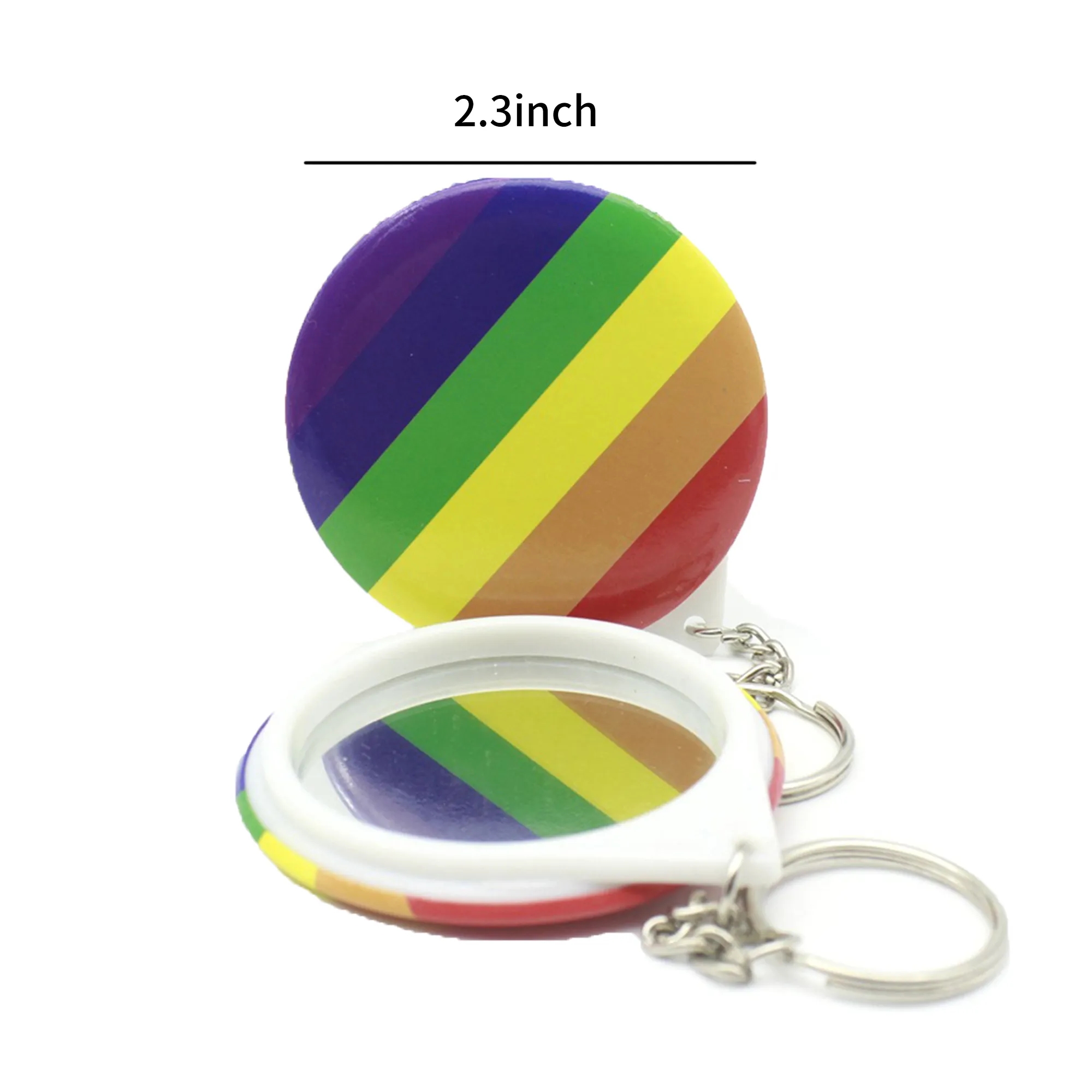 Rainbow Pride Mirror Keychain 1