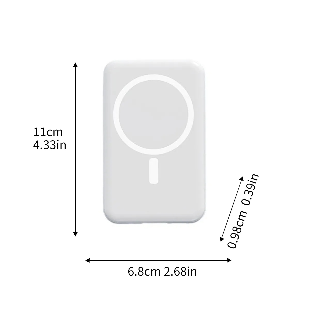 Slim Power Bank with Integrated Charging Cables 1