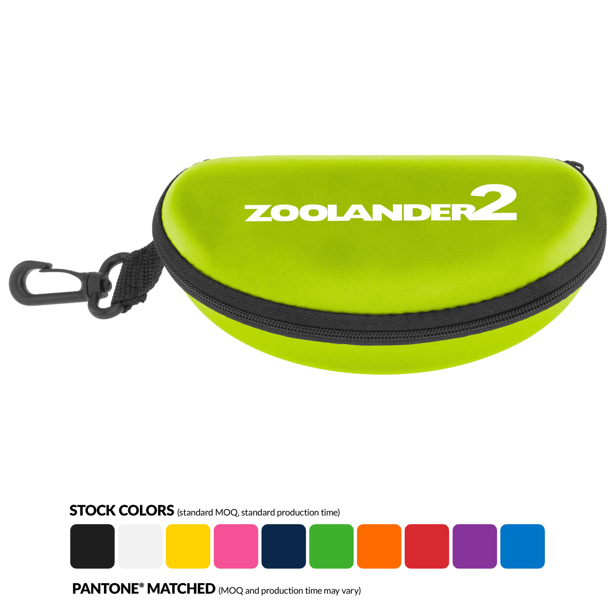 Sunglasses Hard Case with Zipper and Hook 2