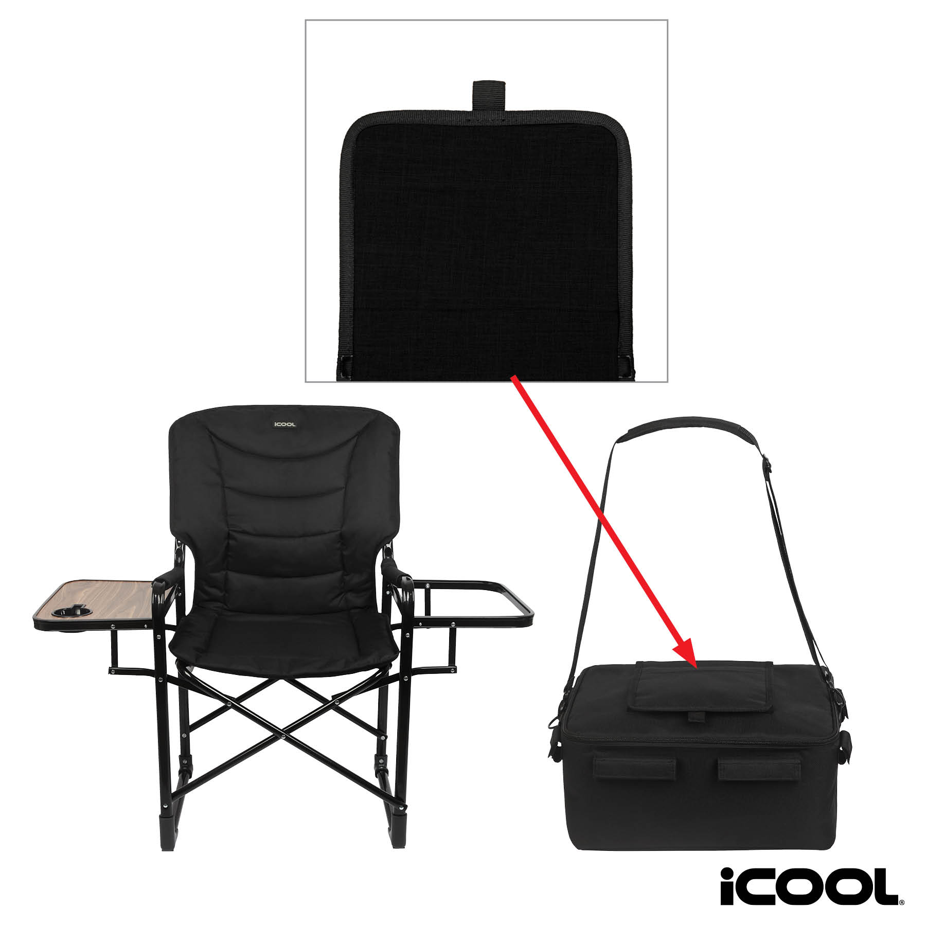 iCOOL Twin Peaks Deluxe Camping Chair With 18-Can Cooler 8