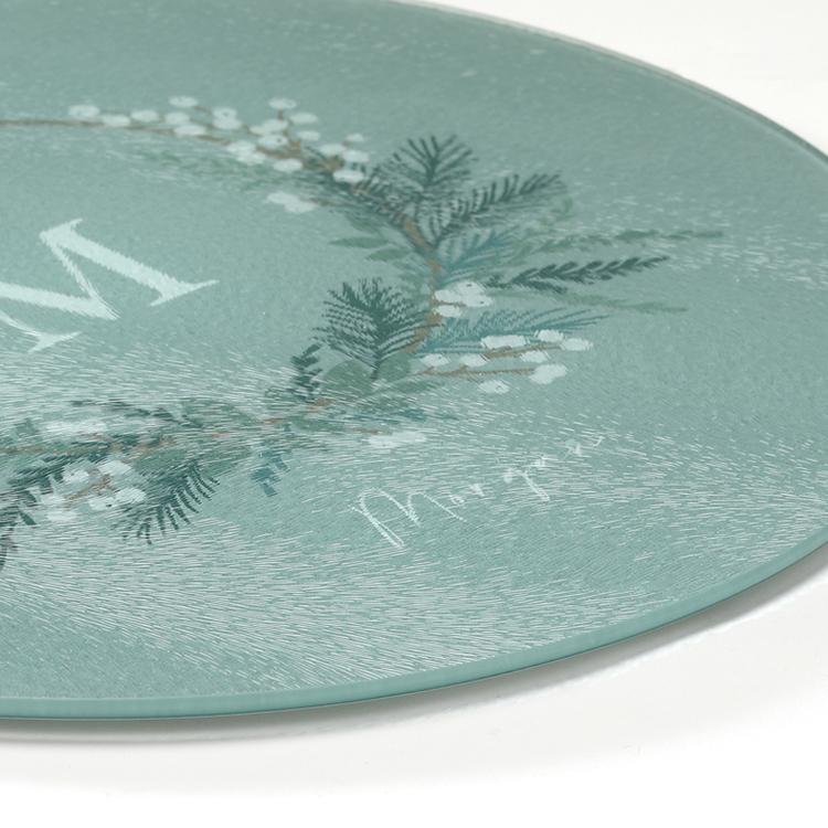 Holiday Monogram Round Cutting Board 3
