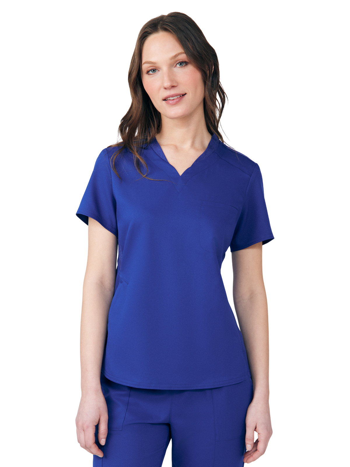 White Cross - VIBE - Women's Two-Pocket Knit Collar V-Neck Top 29