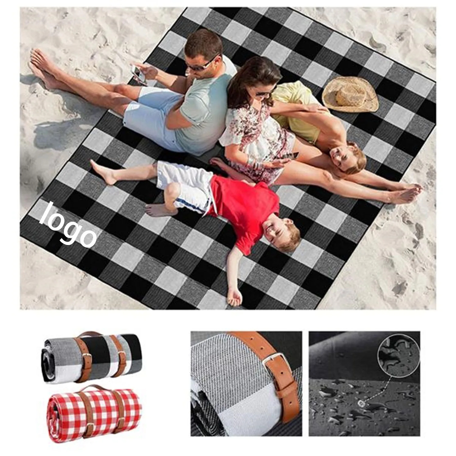 Picnic Outdoor Park Beach Blanket for Camping 3