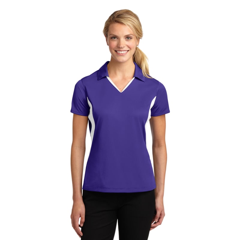 Sport-Tek Women's Side Blocked Micropique Sport-Wick Polo. 37