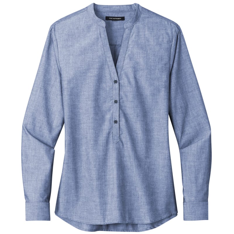 Port Authority Ladies Long Sleeve Chambray Easy Care Shirt 10