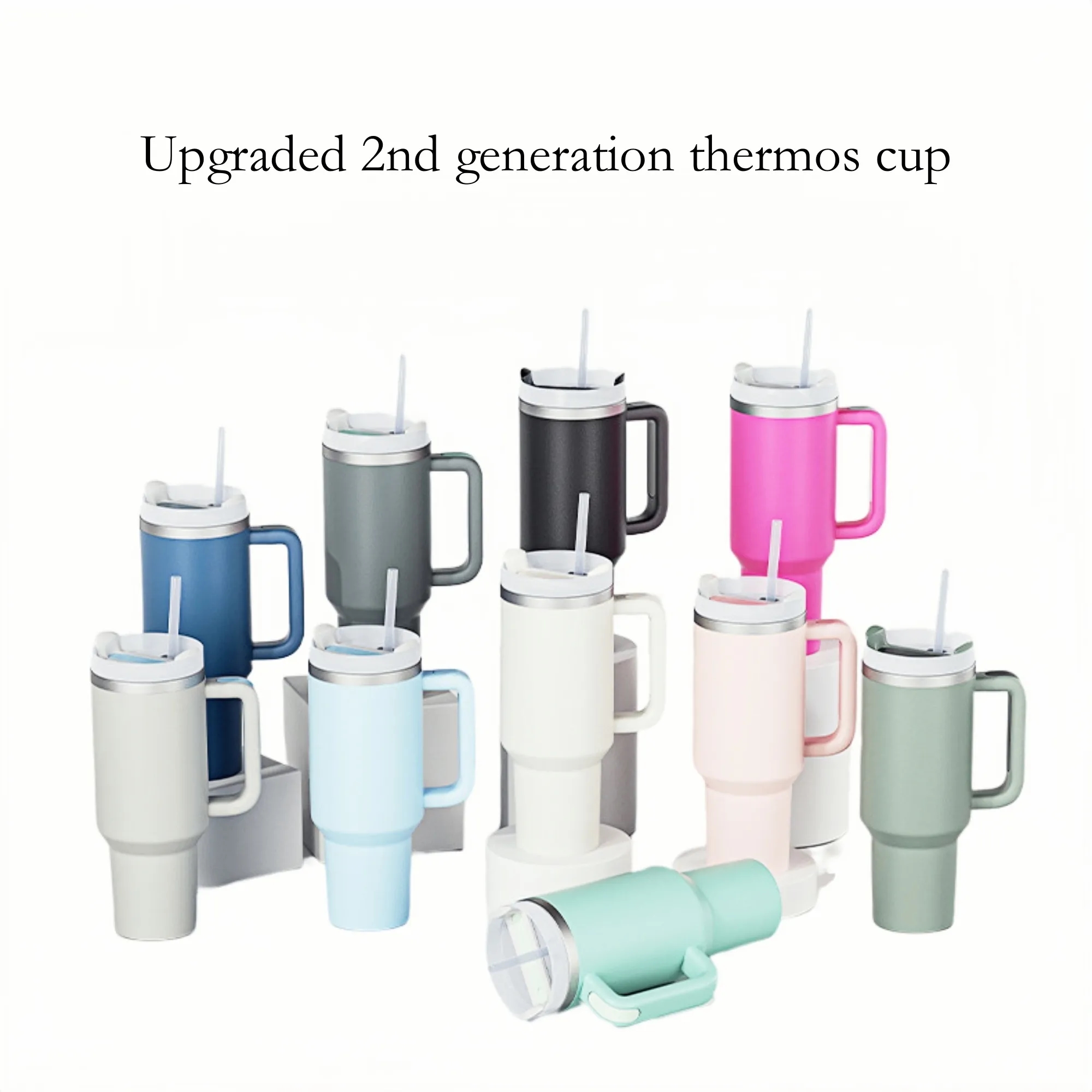 40OZ Vacuum Insulated Travel Iced Cup With Lid And Straw 15