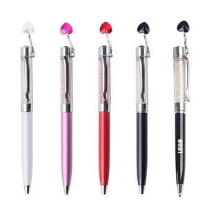 Plated Metal Color Pen With Crystal 39