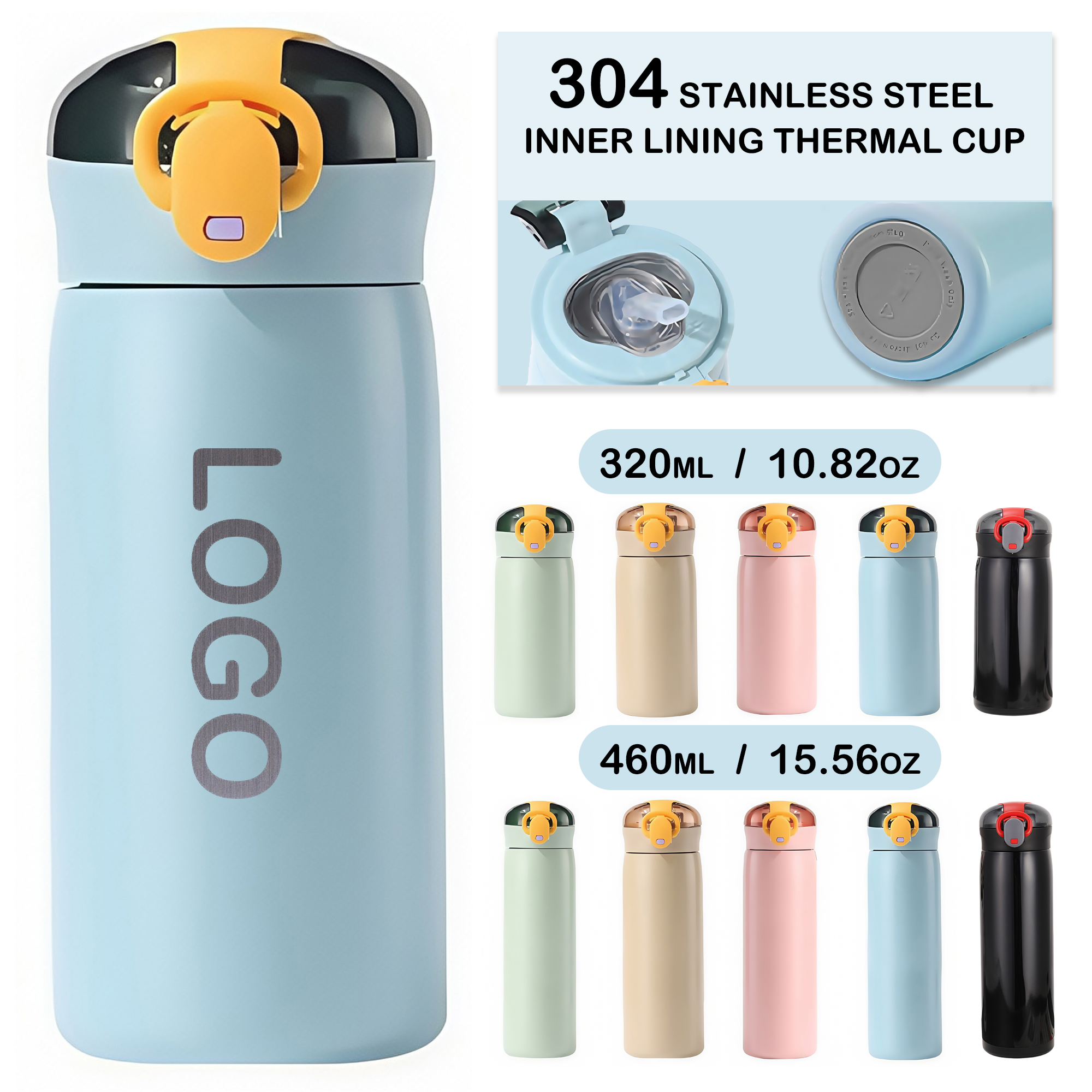 Lightweight, drop-resistant, and wear-resistant stainless steel thermal cup 2
