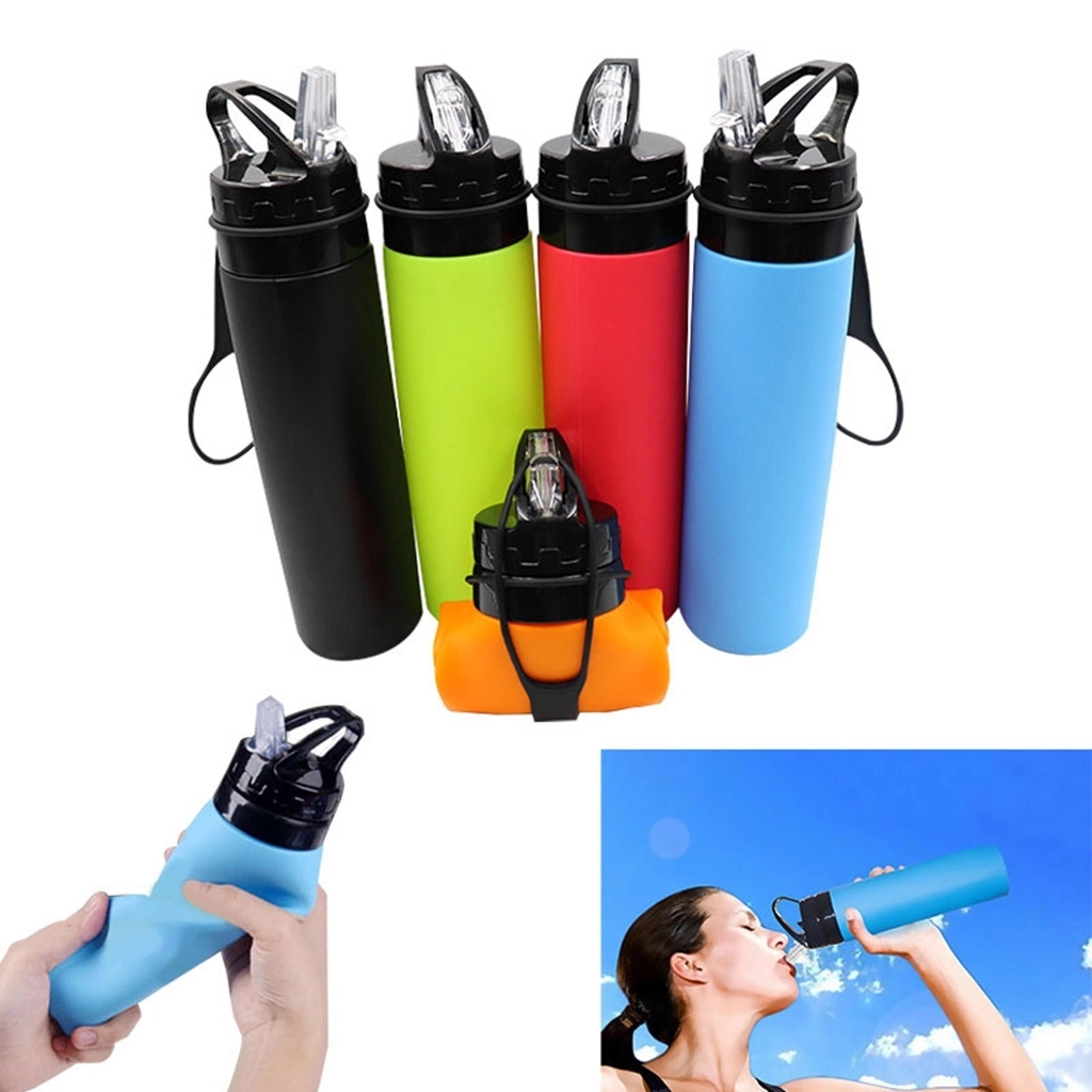 20 Oz. Collapsible Sport Water Bottle with Hook 2