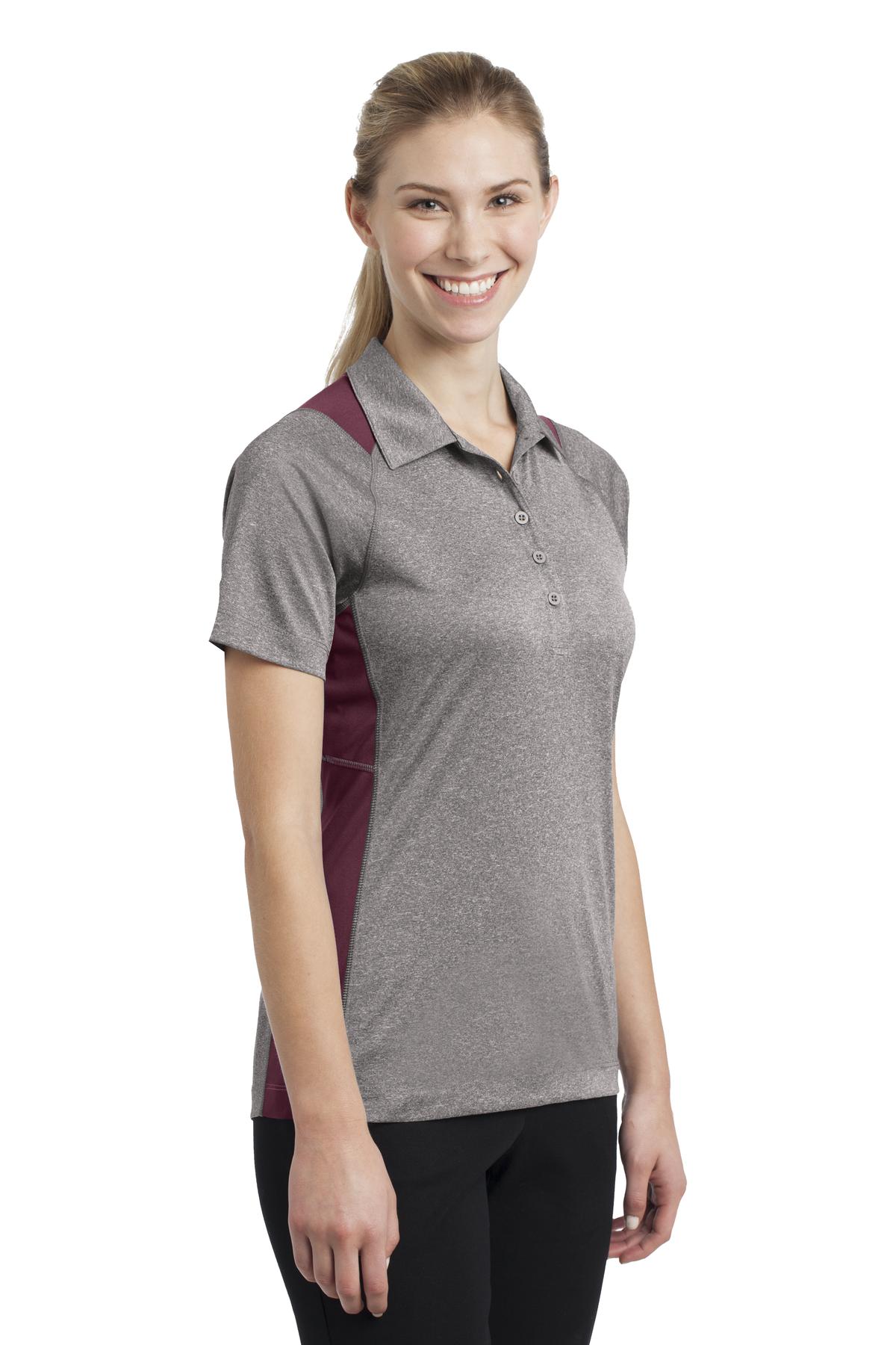 Sport-Tek® Women's Heather Colorblock Contender Polo 22