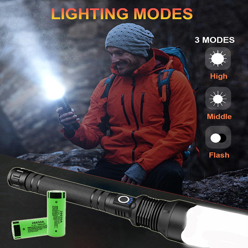 Rechargeable LED Flashlights High Lumens 3