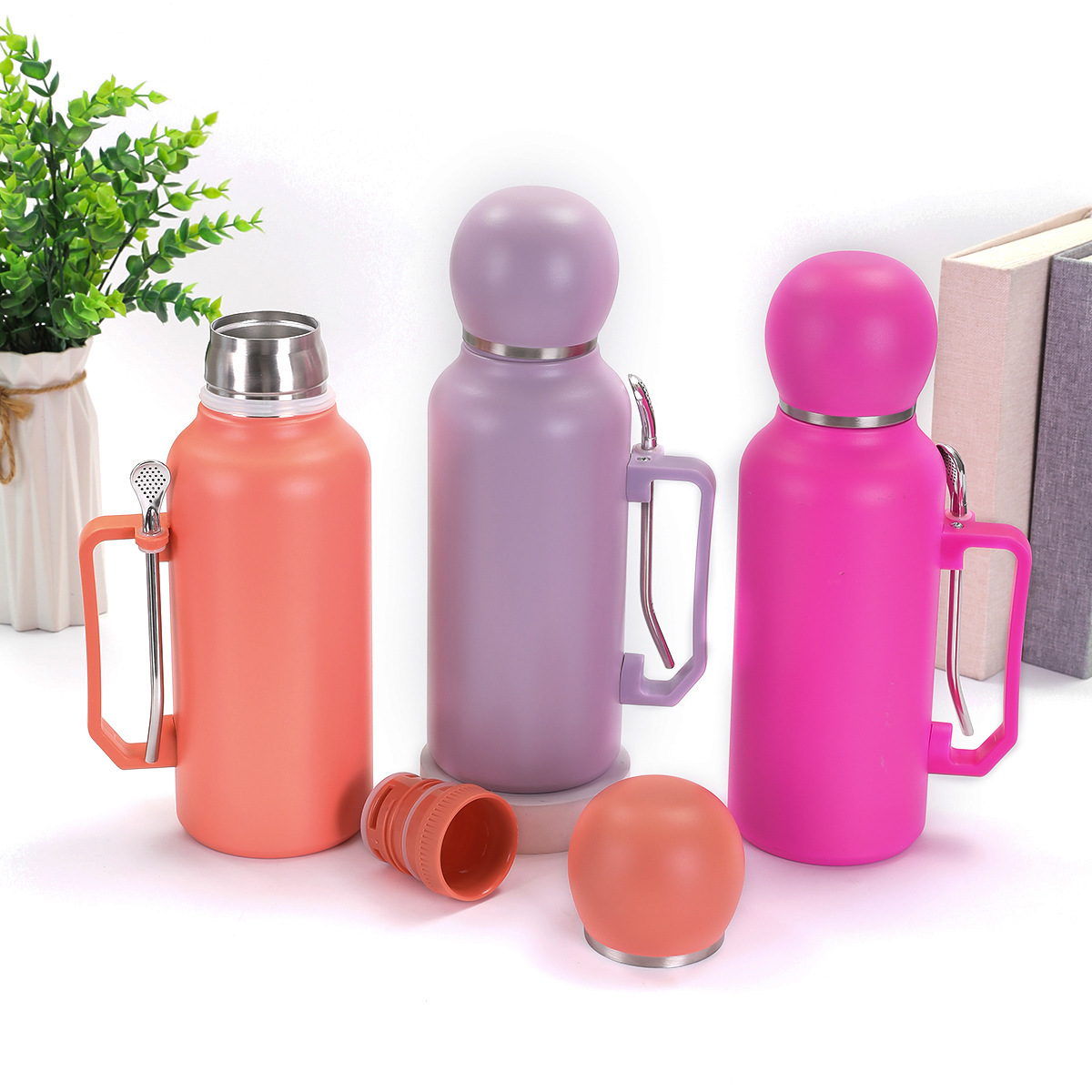 44oz Insulated Stainless Steel Thermos with Handle 6