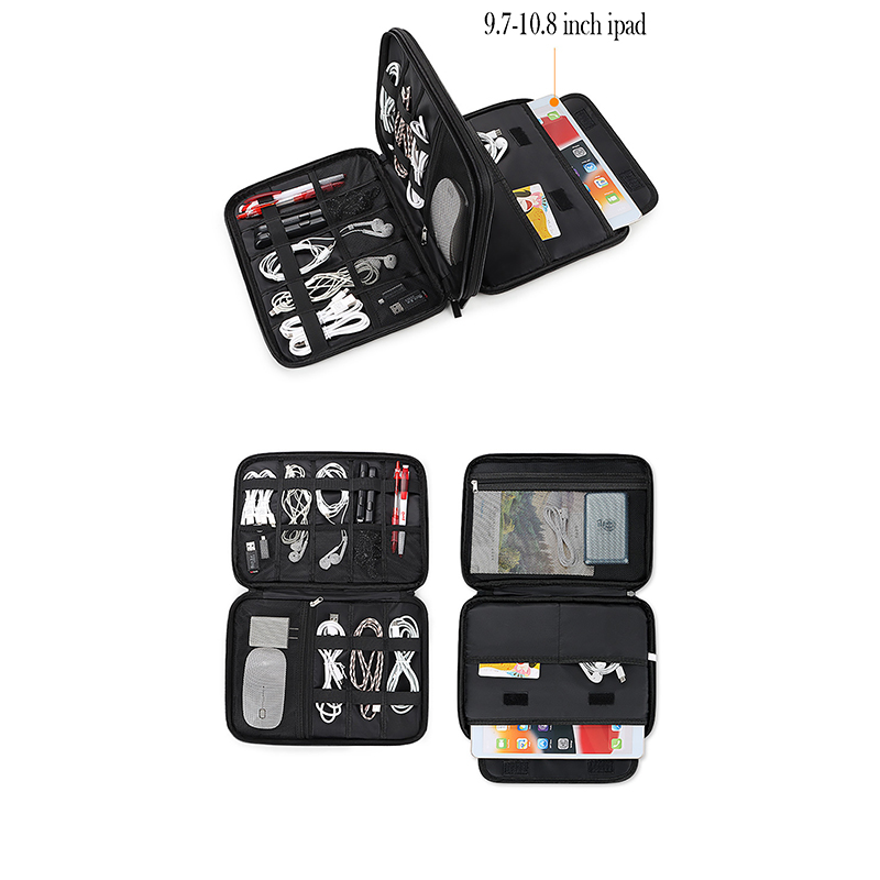 Waterproof Double-Layer Travel Cable Organizer Bag Electronic Accessories 11