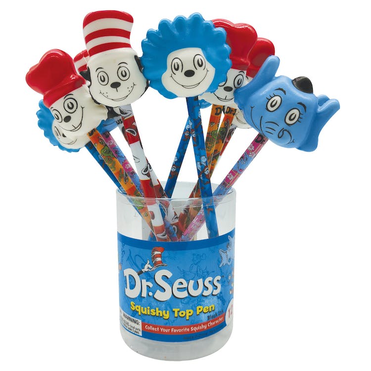Dr. Seuss Squishy Top Pens - 4 Designs