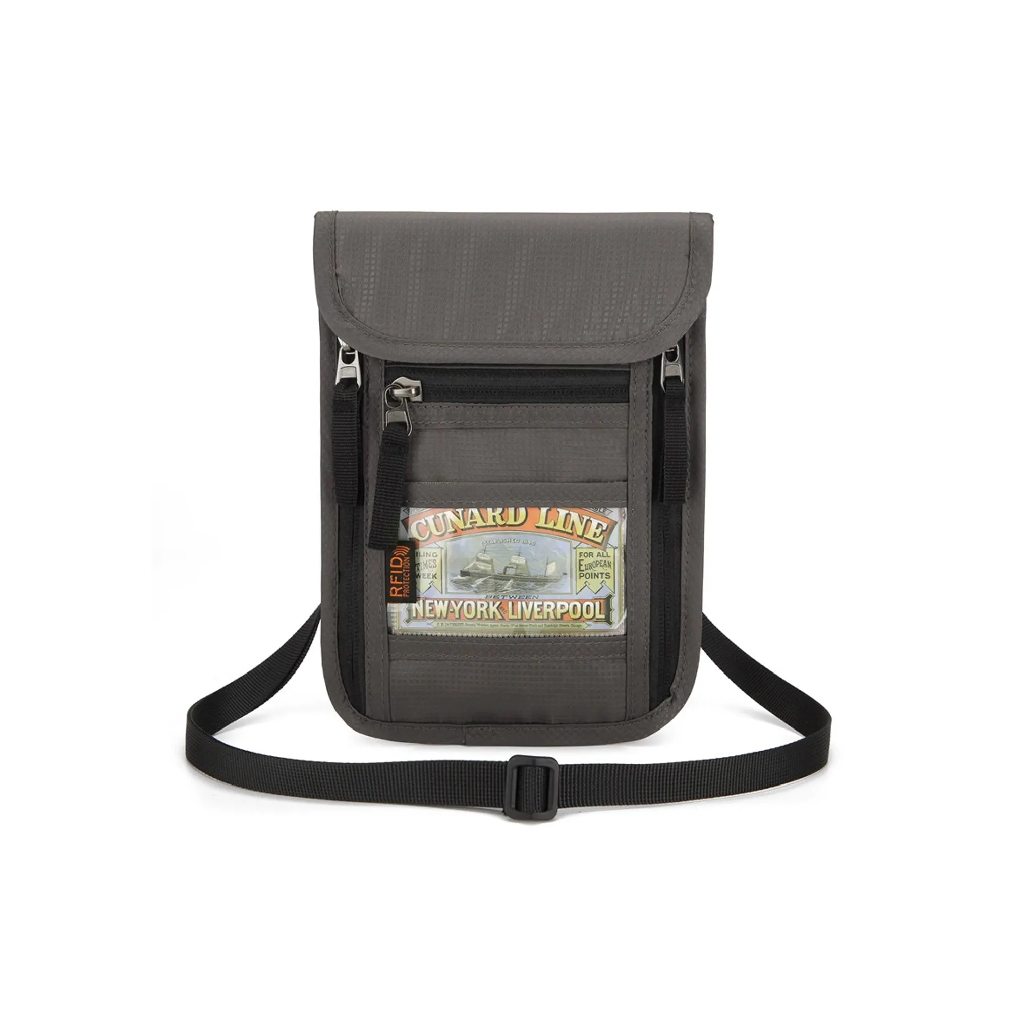 RFID Blocking Passport Holder Neck Pouch 7