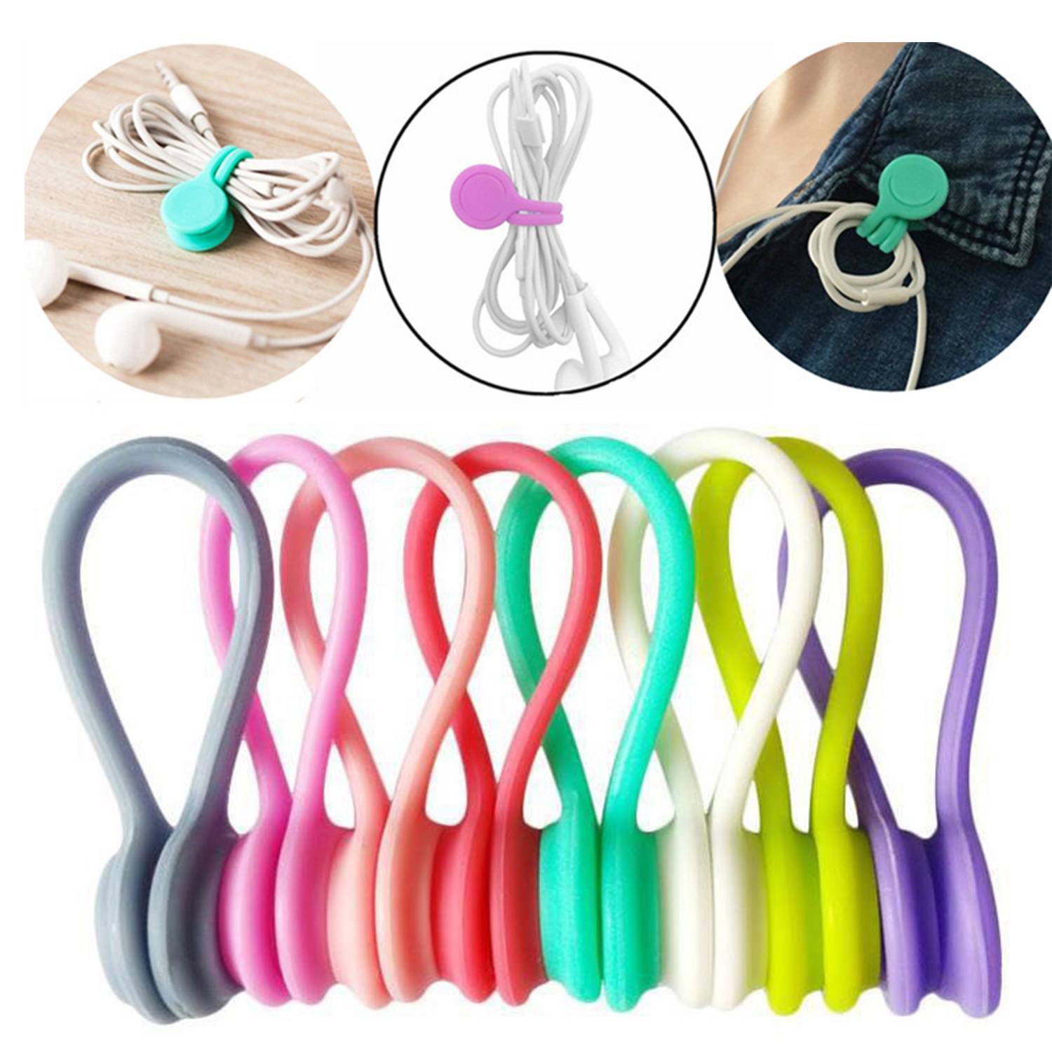 Magnetic Silicone Cable Organizer 2