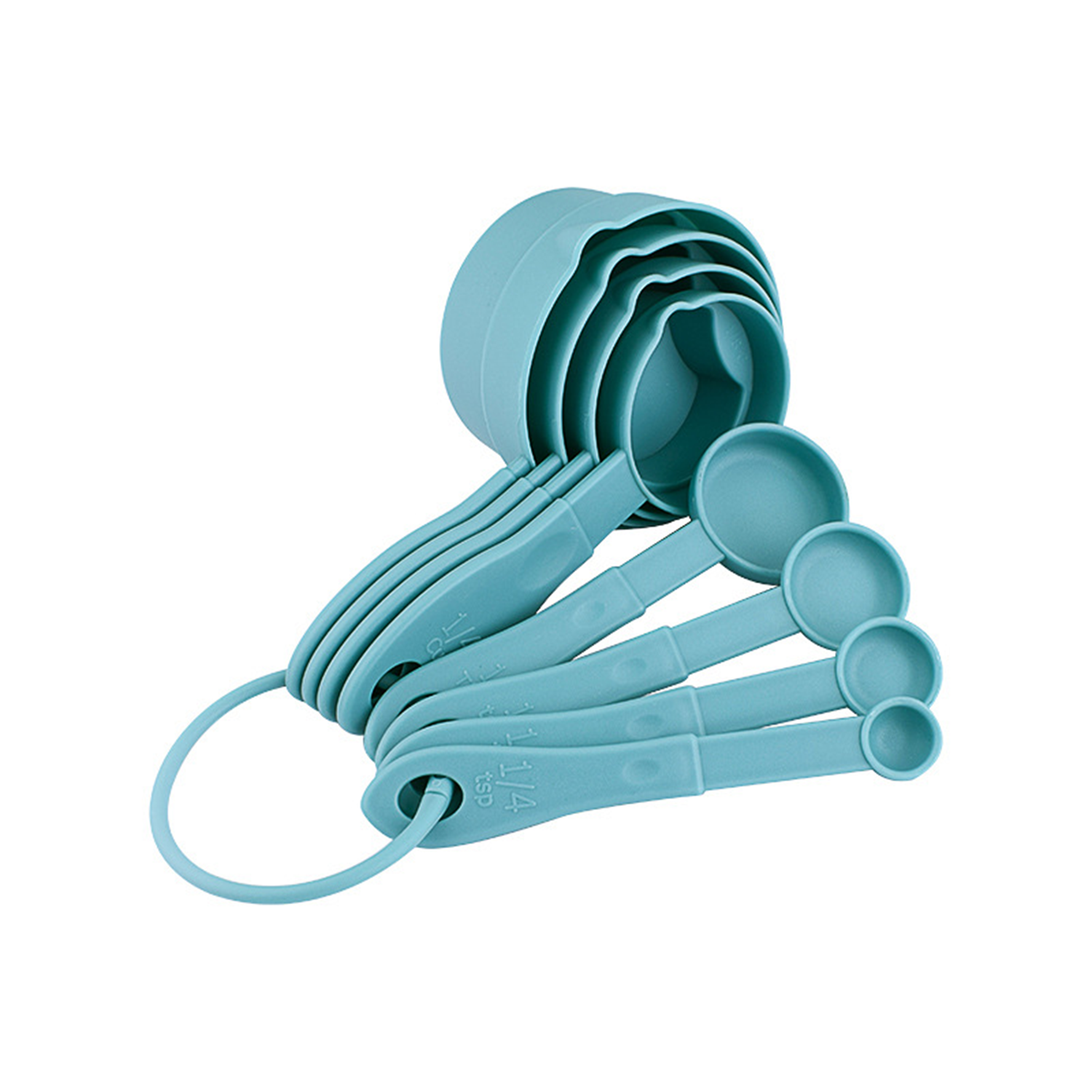 8 Pcs Food Grade Stackable Plastic Measuring Spoons Set 6