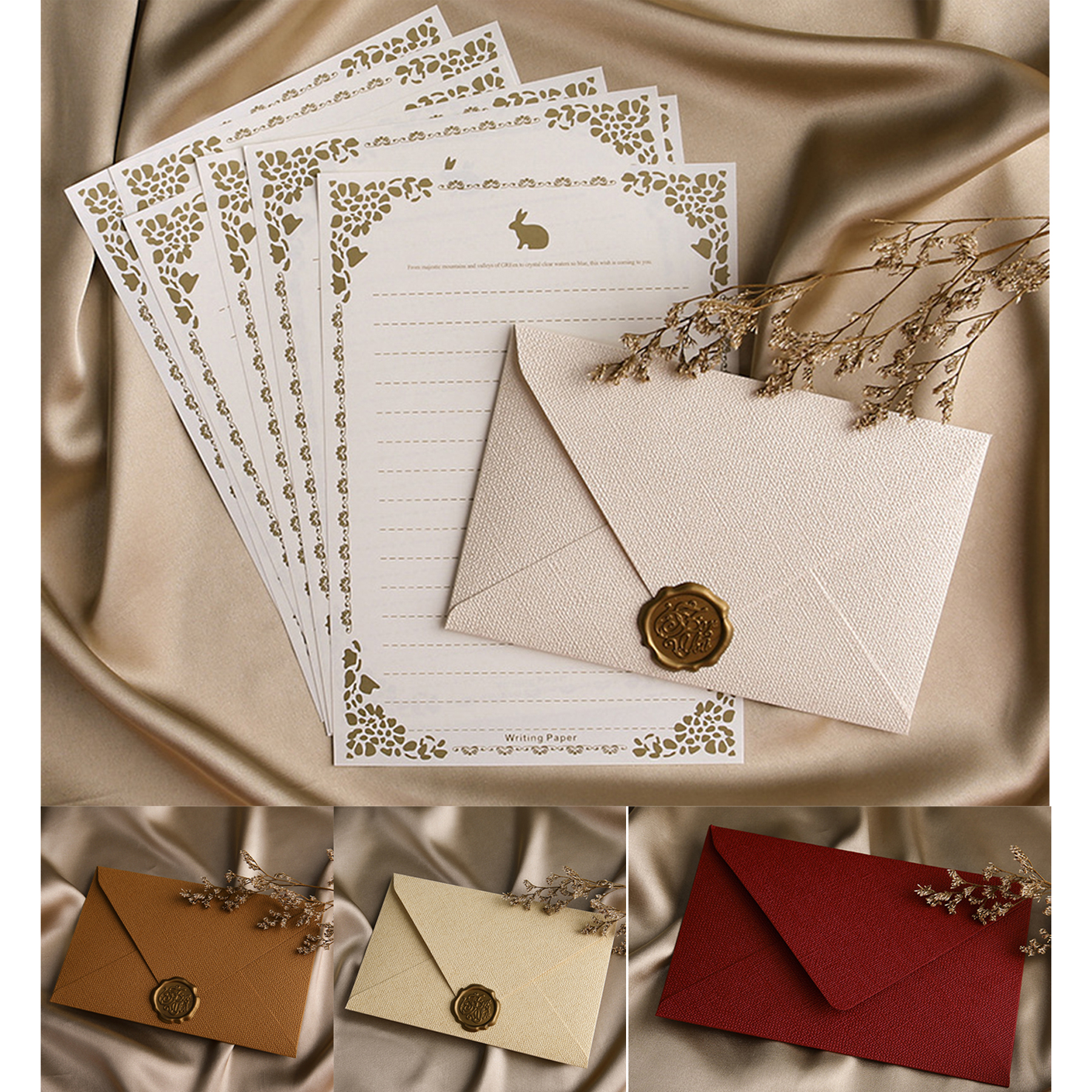 10 Pcs Paper and 3Pcs Envelope Letter Set