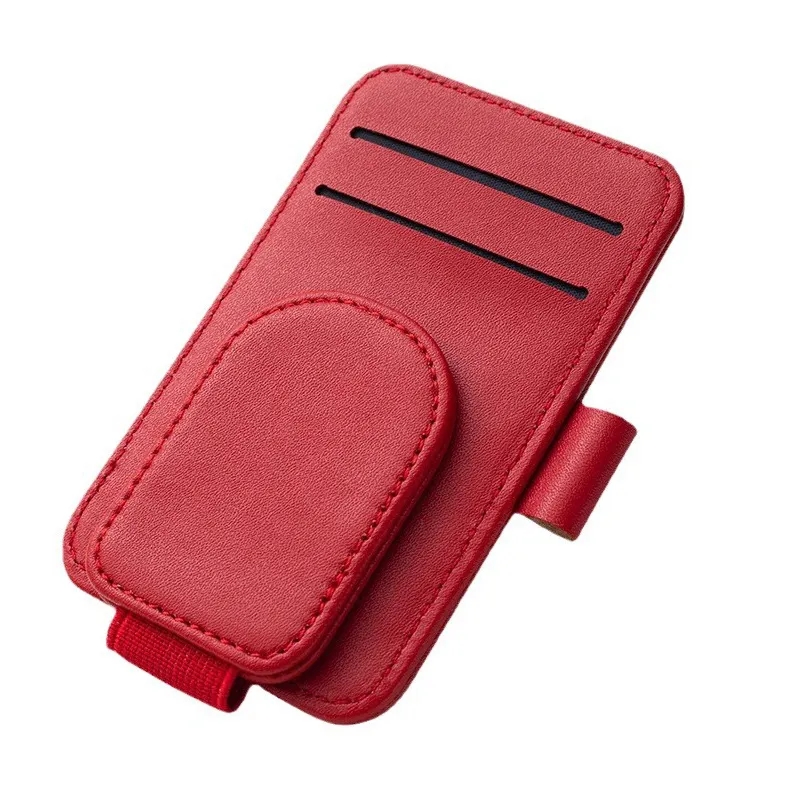 Pu Leather Car Sun Visor Magnetic Clip 8