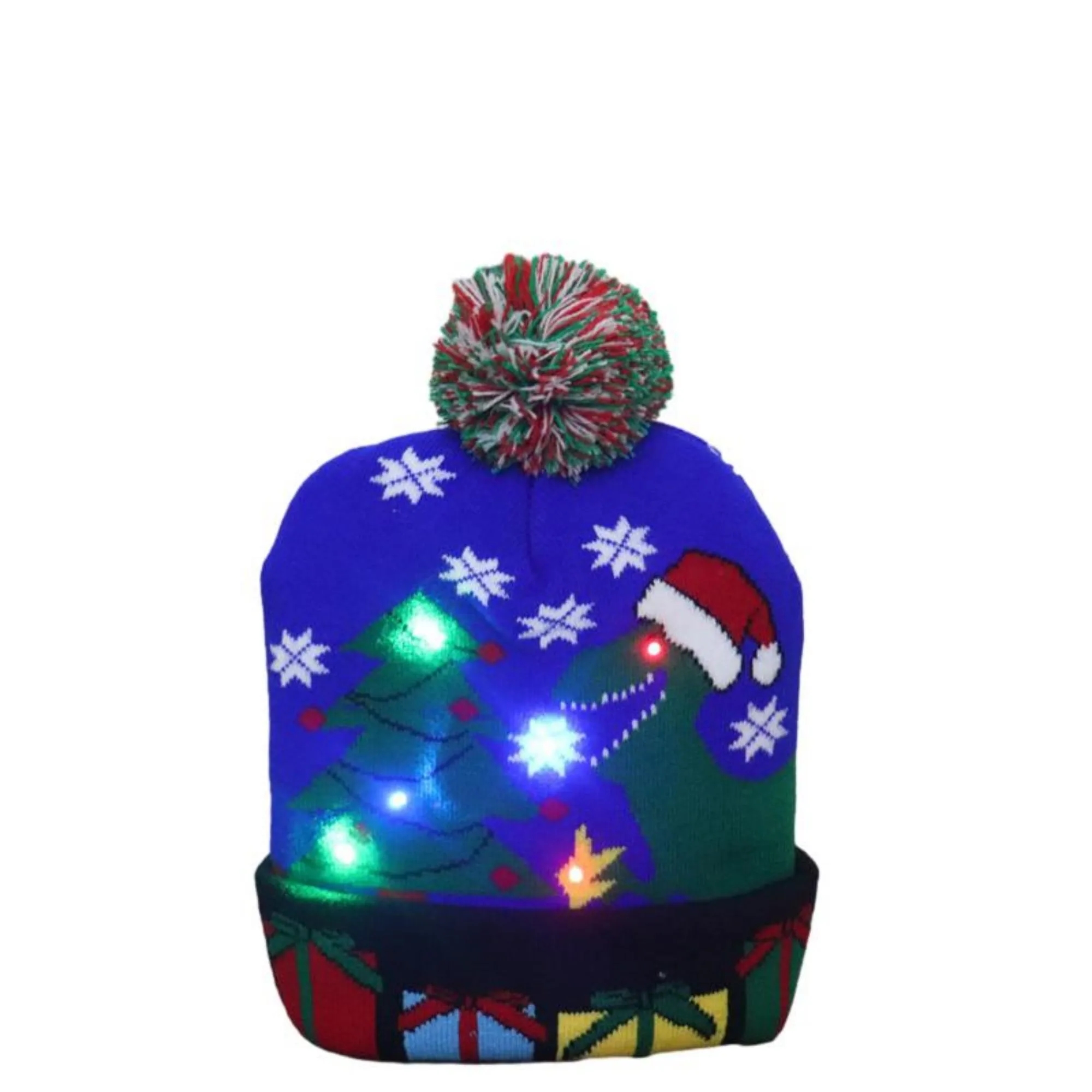 Birthday Christmas LED Lights Knitted Hat MOQ 100PCS 3