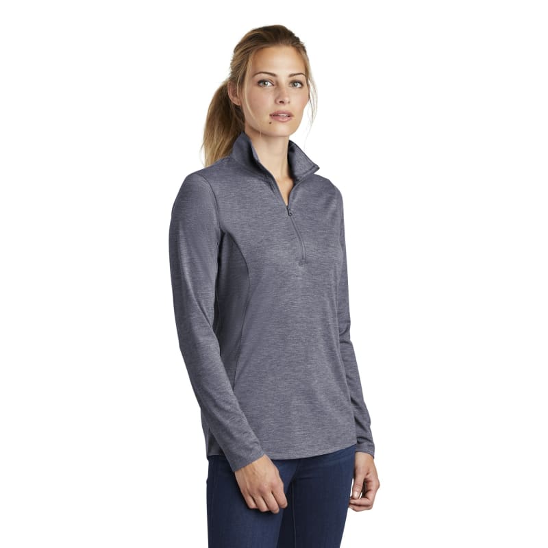 Sport-Tek Women's PosiCharge Tri-Blend Wicking 1/4-Zip Pullover. 44