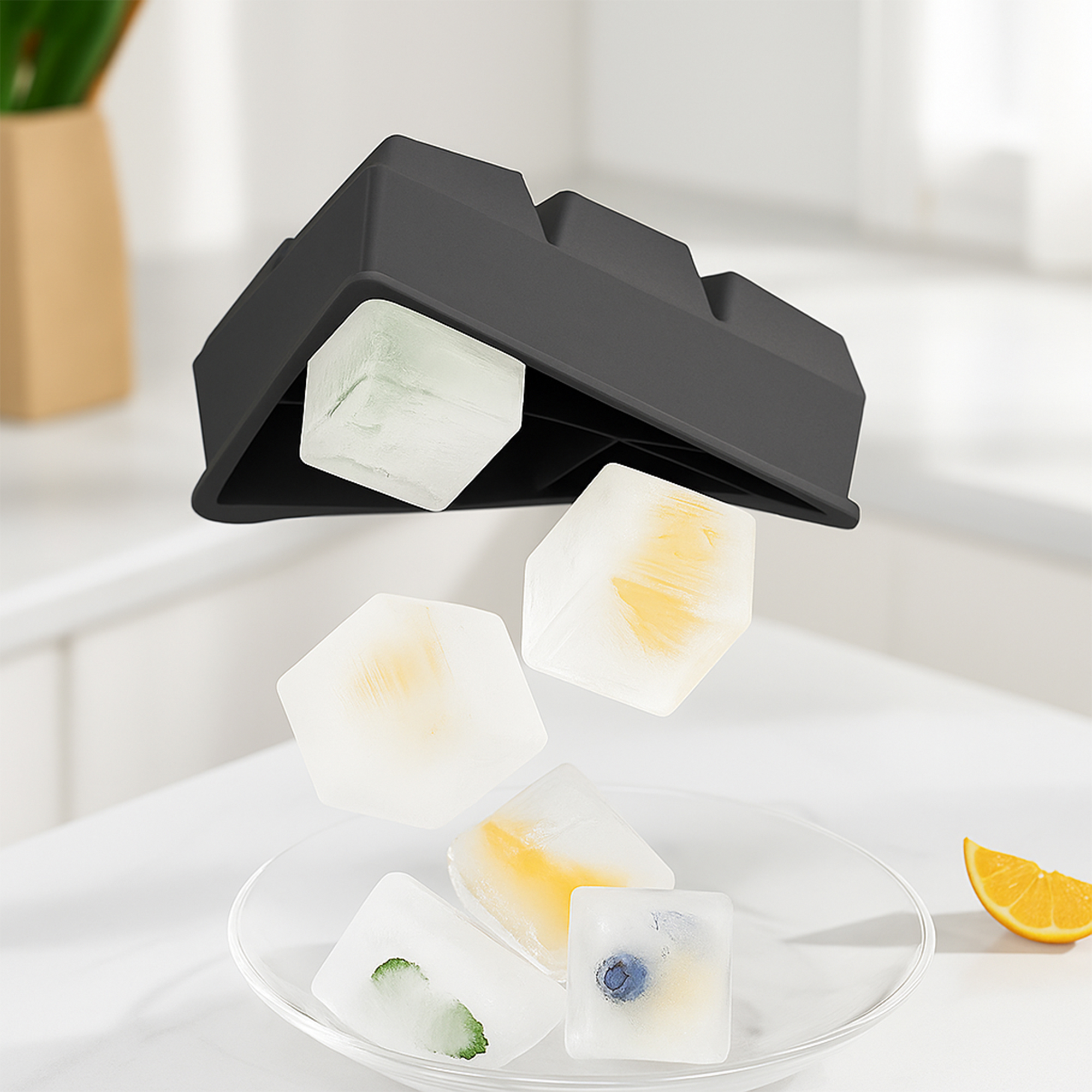 Silicone Ice Cube Tray With Lid 2