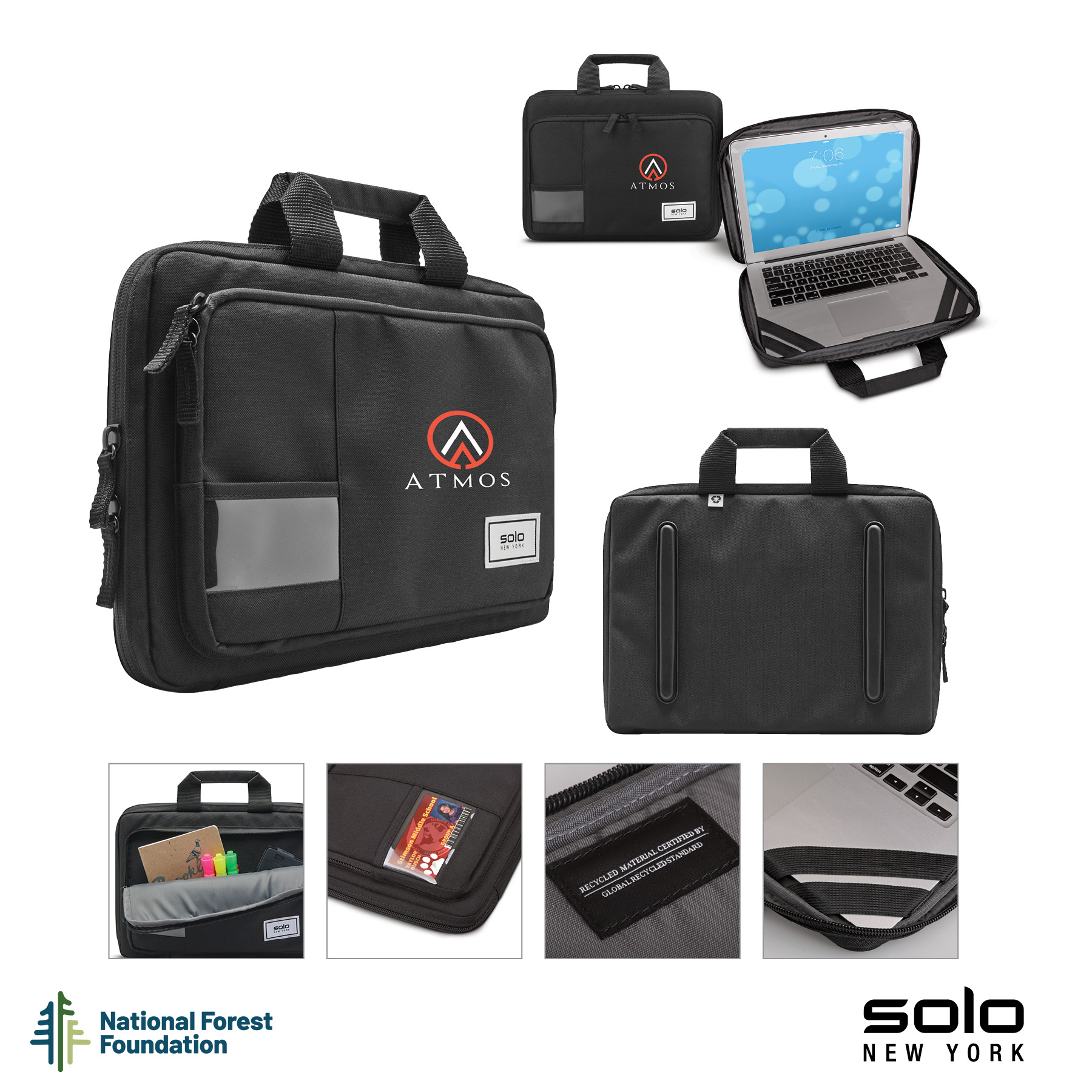 Solo New York Secure-Fit 13.3" RPET Chromebook Case 15