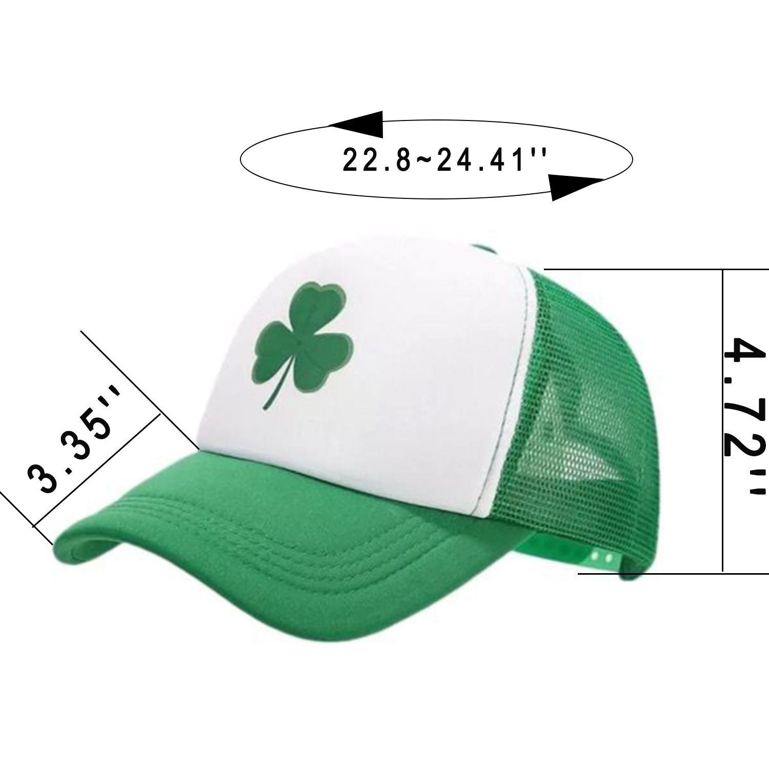 St Patrick's Day Breathable Shamrock Cap 6