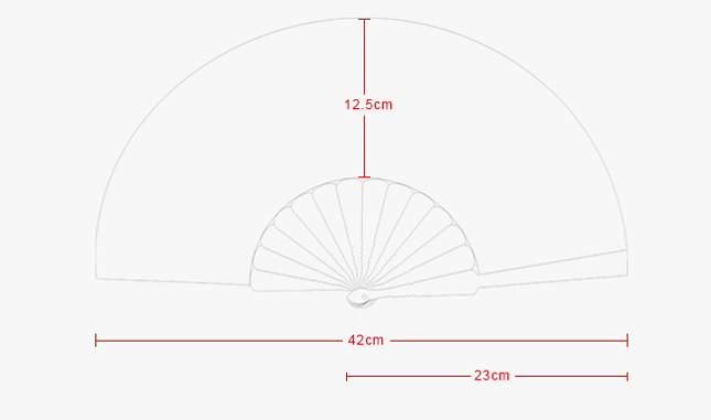 Traditional Bamboo Hand Fan - Premium Silky Fabric 10