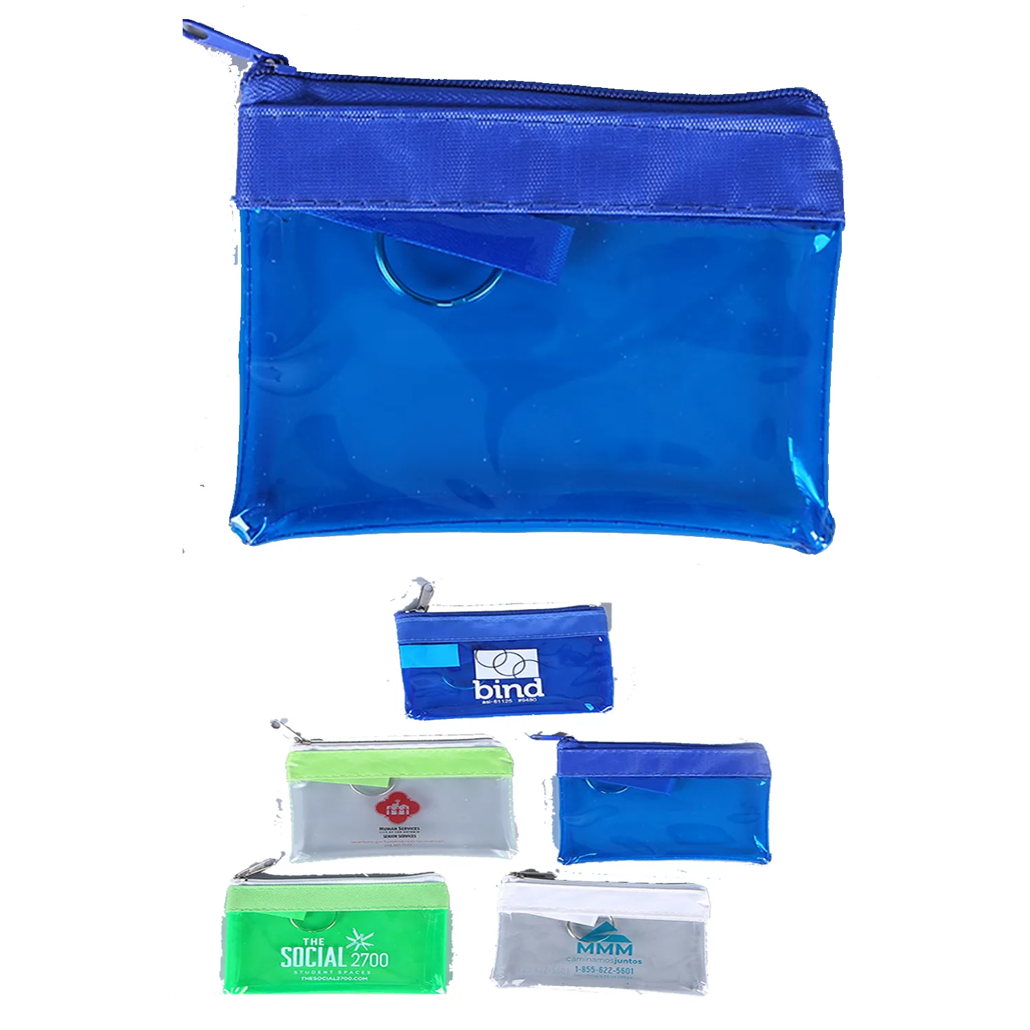 PVC Wallet Coin Purse w/ Key Ring 9