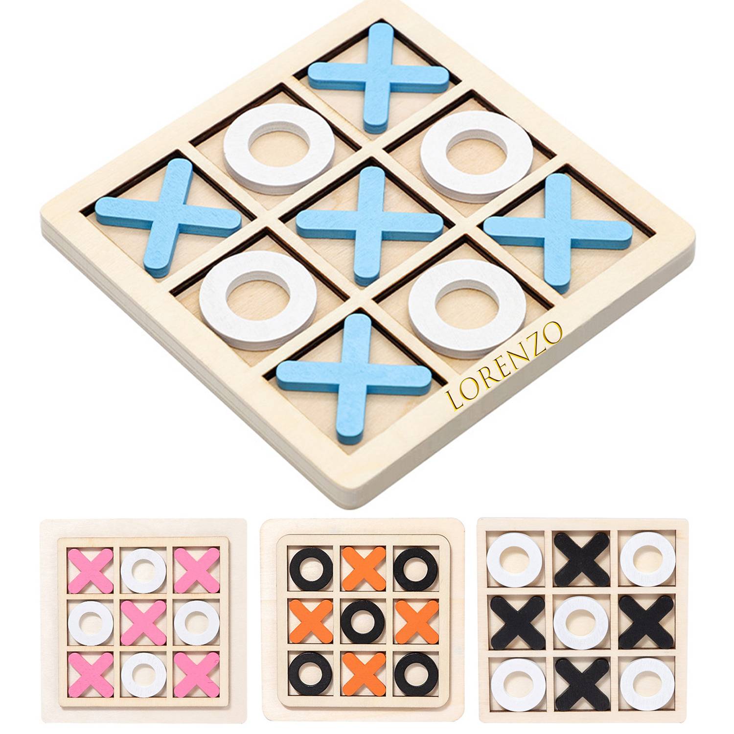 Nine-square wooden chessboard 2