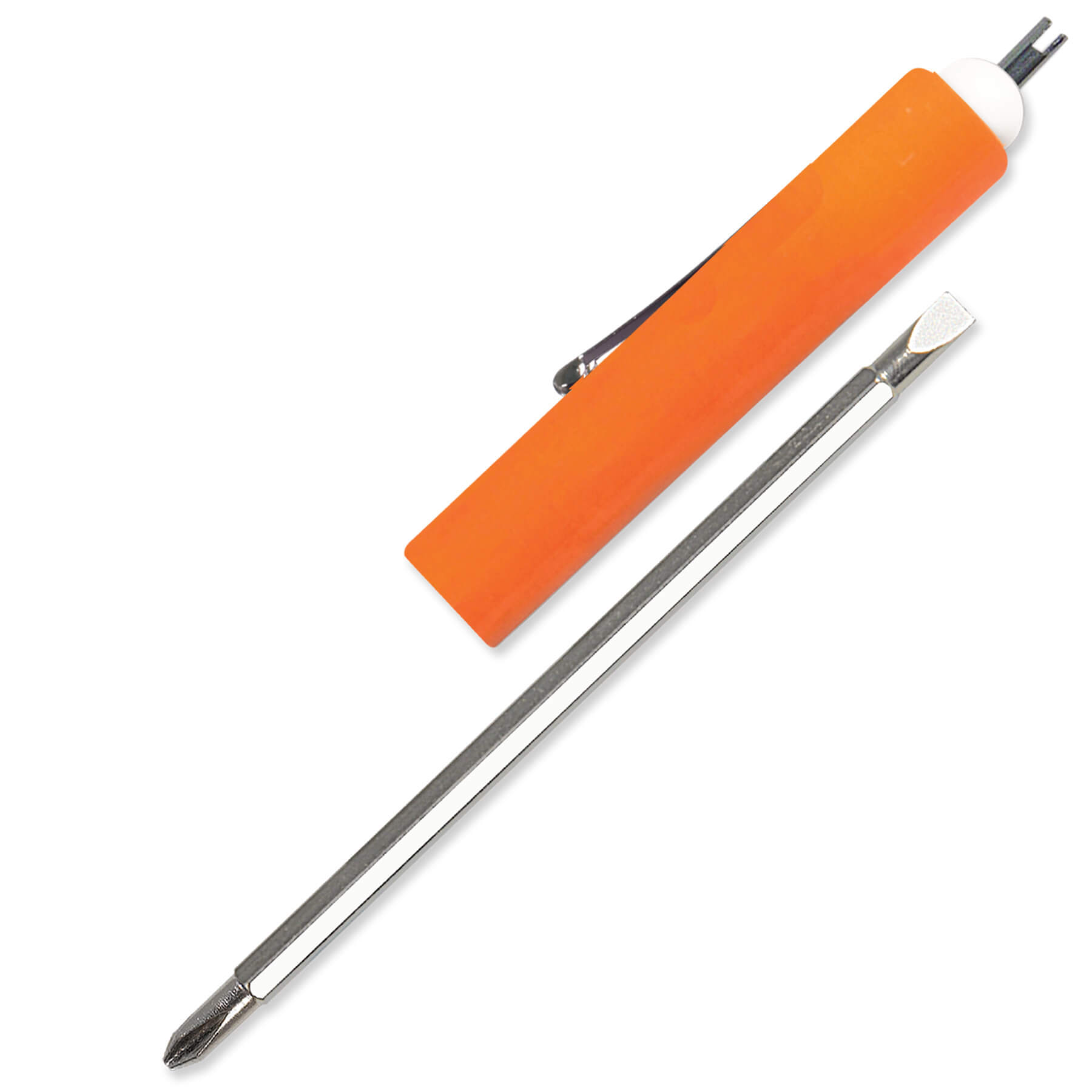 Jumbo Pocket Screwdriver Reversible Flat Blade + Valve Stem 25