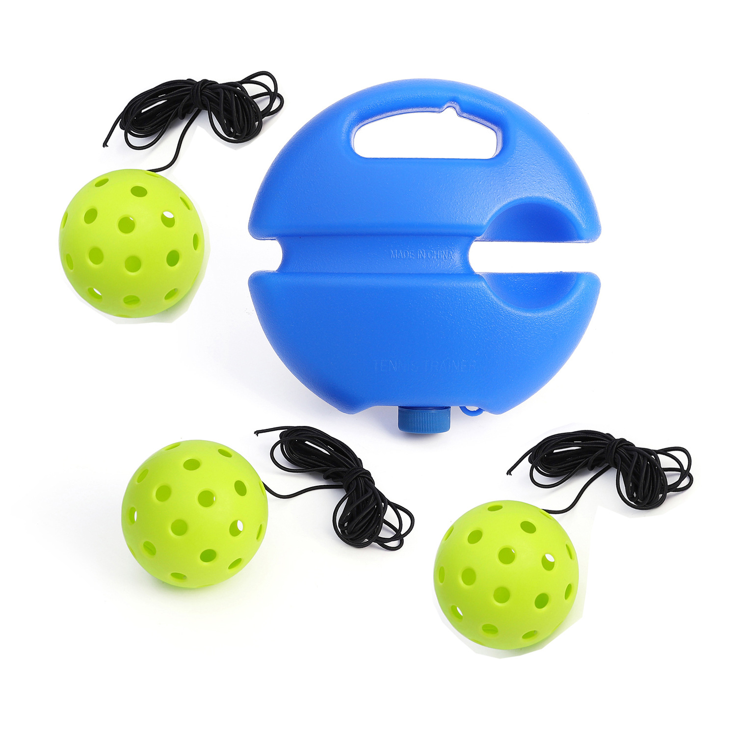 Wooden Pickleball Set w/ Rebound Trainer 6