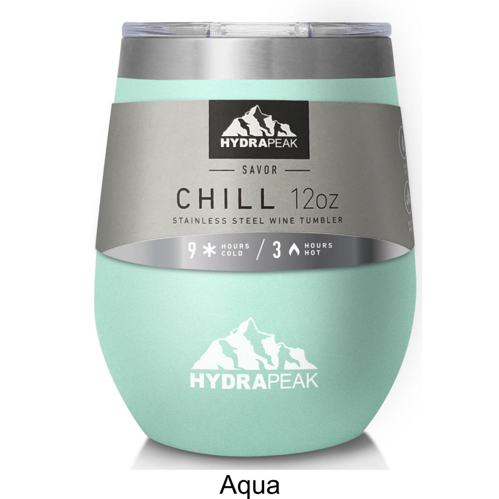 12 oz Hydrapeak® Stainless Steel Insulated Chill Stemless Tumbler