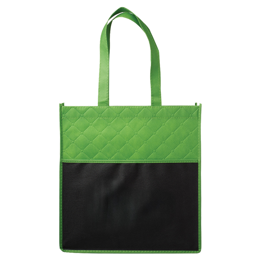 Two Tone Quilted Reusable Tote Bag 4