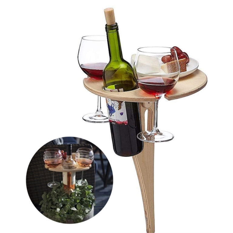 Outdoor Wine Table - Glass Rack 9