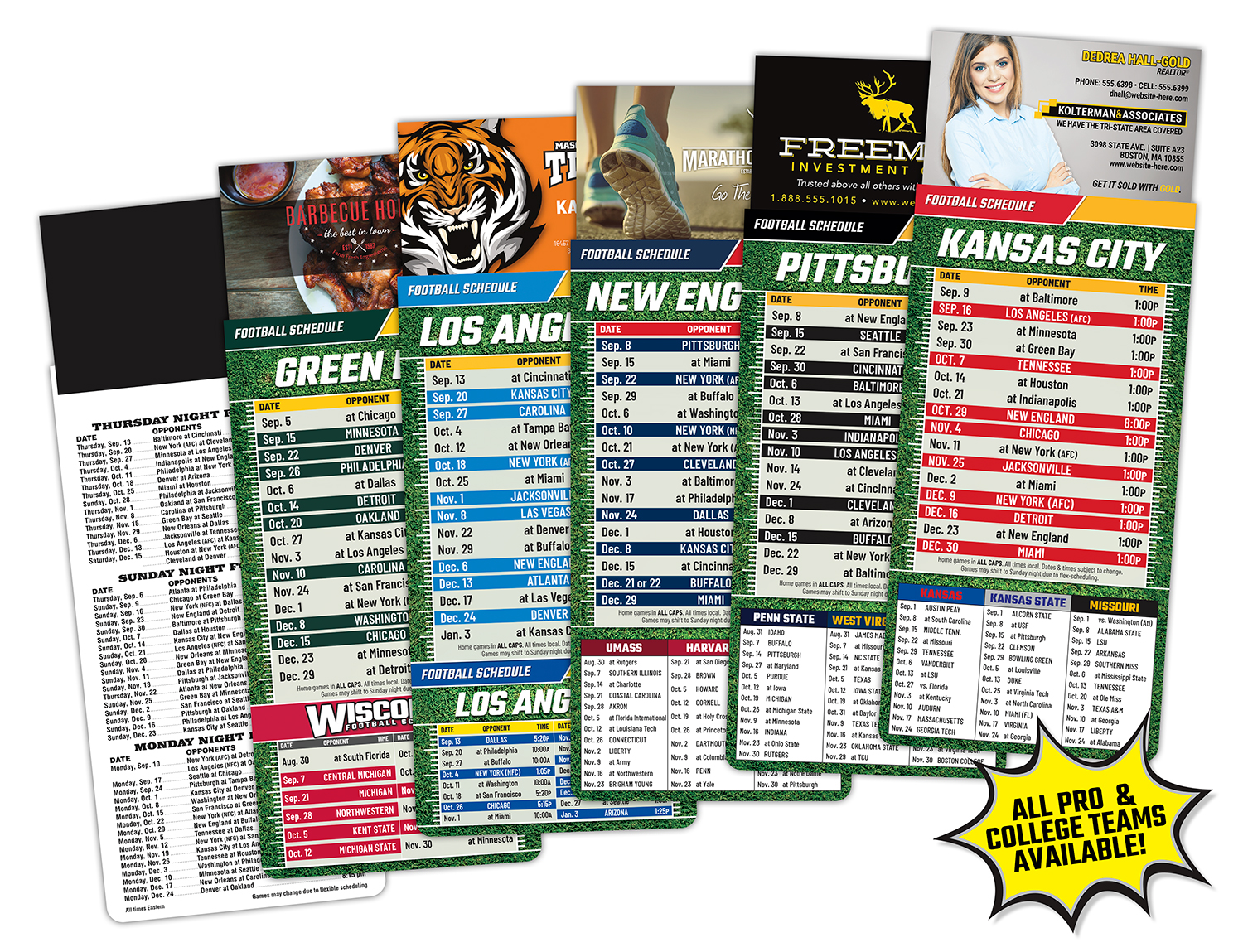 Magna-Card Business Card Magnet - Football Schedules (3.5x9) 1