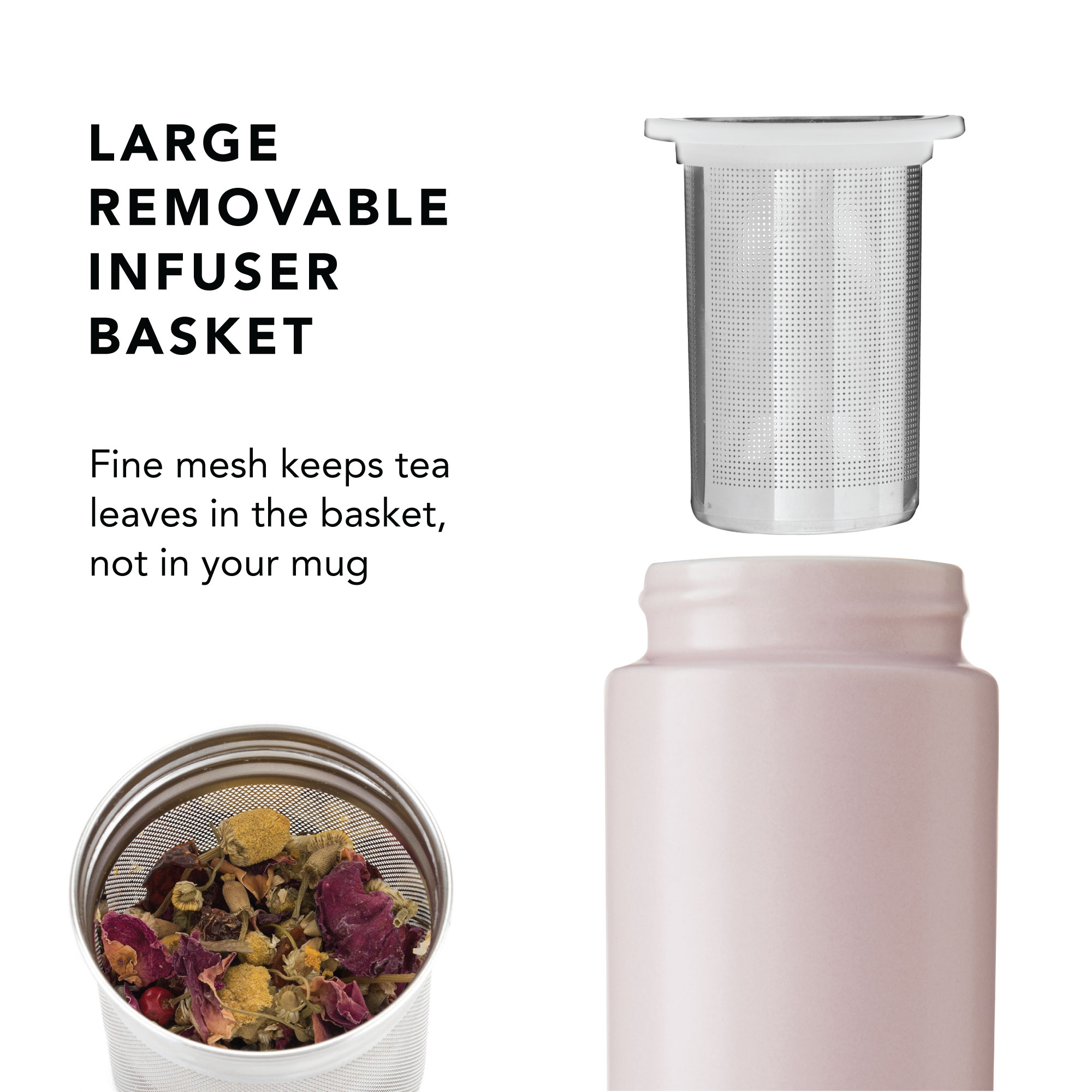 Pinky Up® Tatyana Ceramic Tea Infuser Mug 8