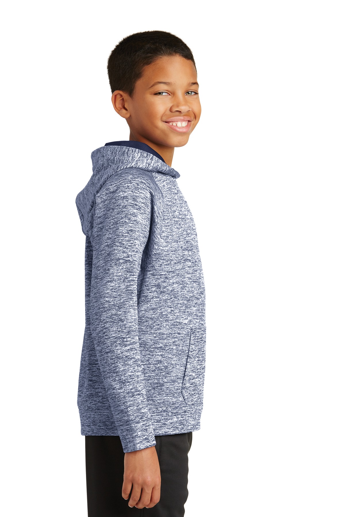 Sport-Tek Youth PosiCharge Electric Heather Fleece Hooded Pullover. YST225 5