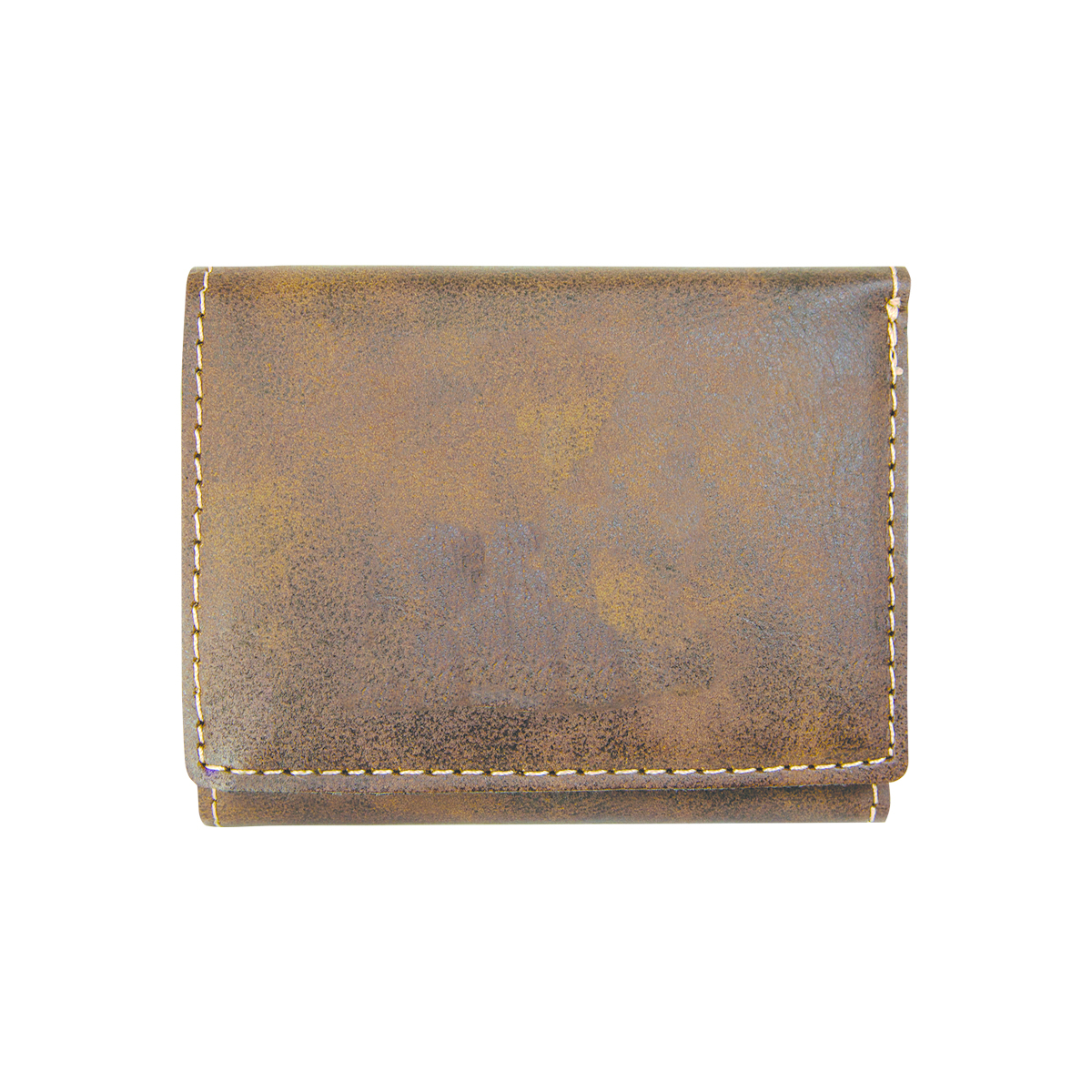 Rustic & Gold Leatherette Trifold Wallet 3