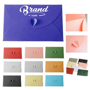 Heart Button Pearl Paper Envelope 12