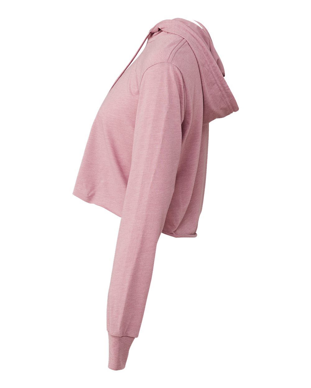 Women's Triblend Crop Long Sleeve Hoodie Tee - 8512 17