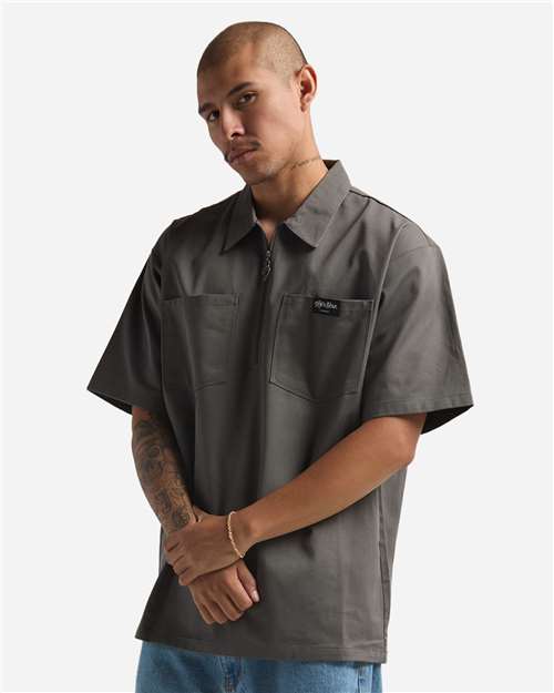 Unisex Quarter-Zip Short Sleeve Work Shirt - SHQZWS 17