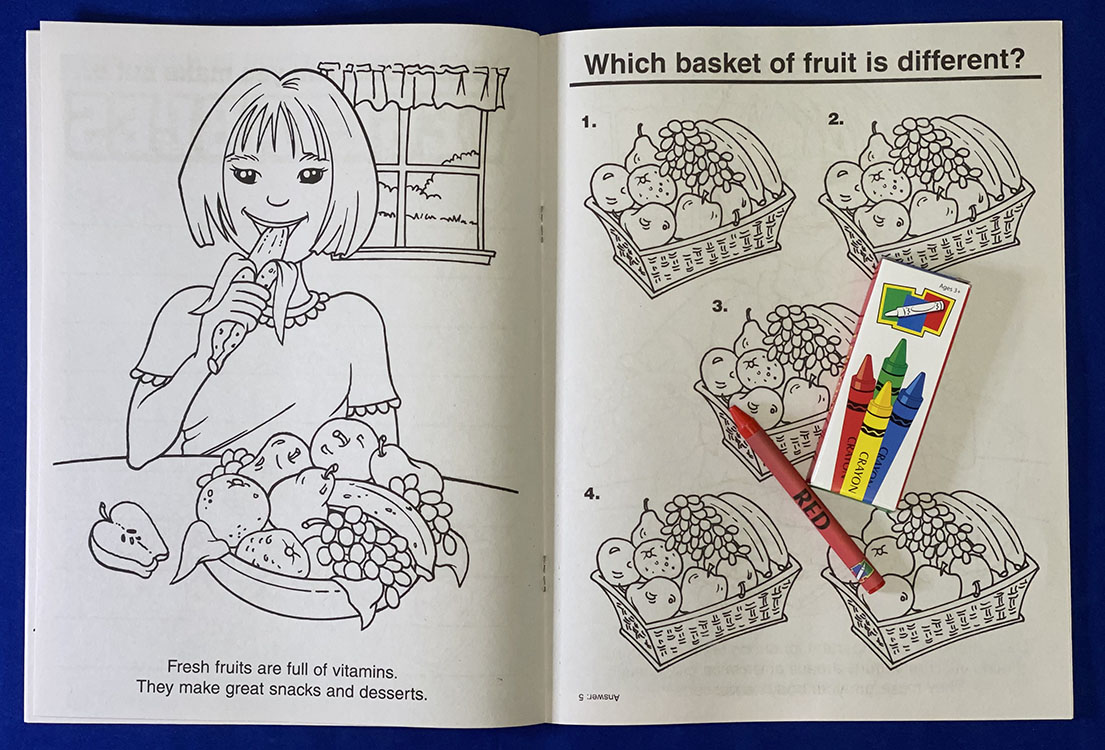 COLORING SET - Let's Practice Good Nutrition Coloring Book Fun Pack 1