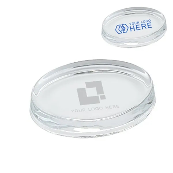 Oval Crystal Paperweight 2