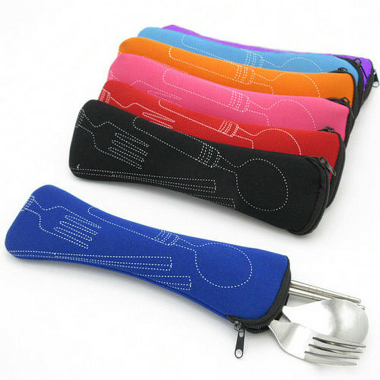 Stainless Steel Travel Utensil Set in Pouch 3