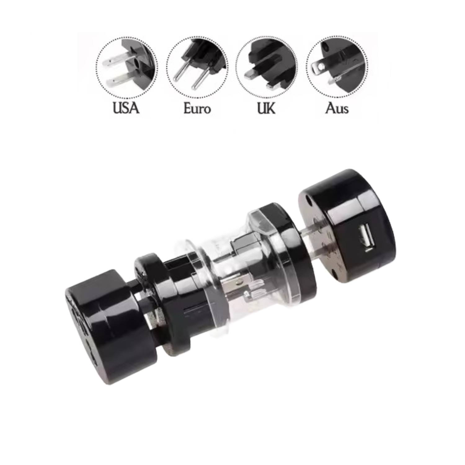 4-in-1 Universal Travel Adapter with USB Port 4